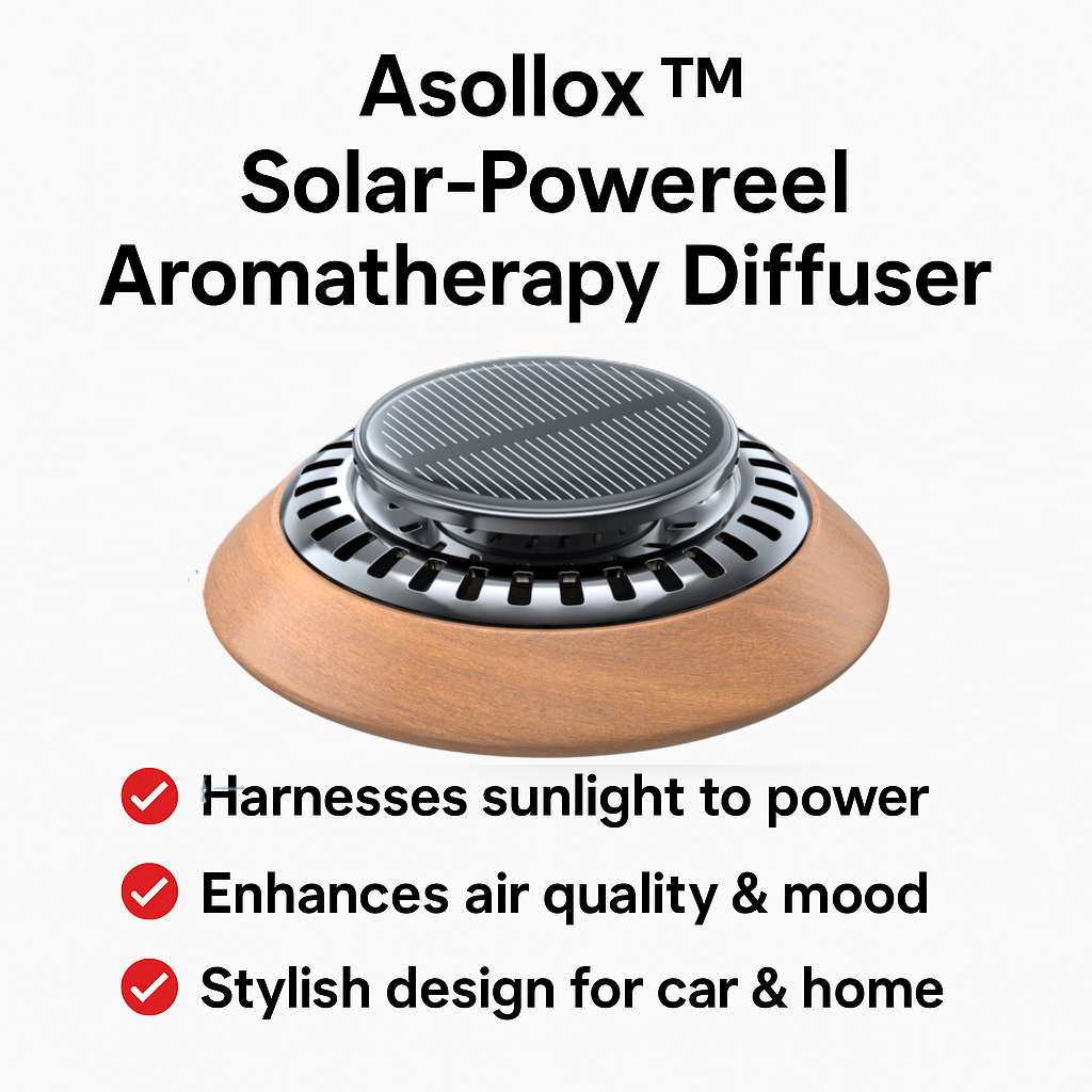 Asollox™ – Solar-Powered Aromatherapy Diffuser for Car & Home